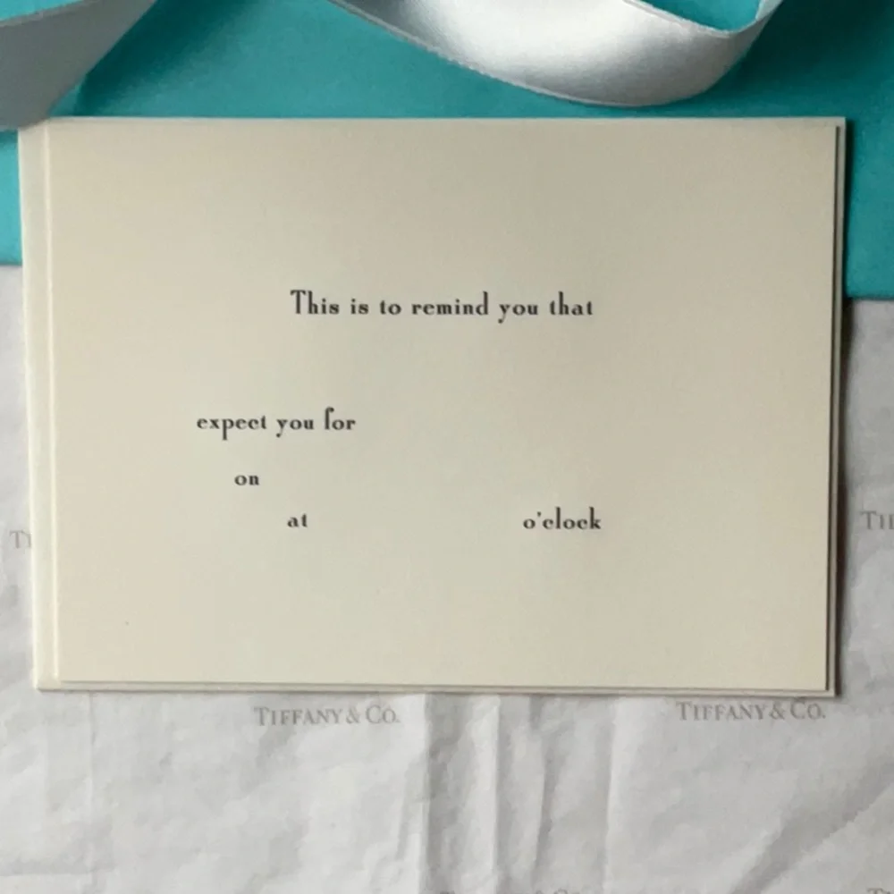 🌹 TIFFANY & CO. INVITATIONS 🌹 NWOT 🌹